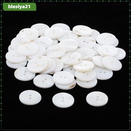 [blesiya21] 50x Round Shell Buttons Craft Sewing Button Clothing Accessories 0.79inch -