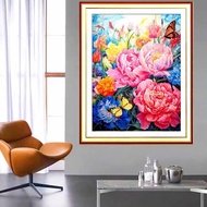 Flower Art cross-stitch painting (closed embroidery) MN0383 - Size: (50x68)cm
