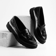 Sepatu Loafers Pantofel Pria Giant Kappa Black Original