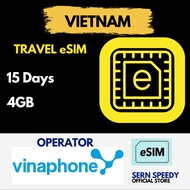 Travel eSIM 【Vietnam】15 days 4GB/day Internet Hotspot Unlimited Vinaphone