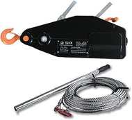 Best Answer Hand Winch 176.4 lbs (800 kg), Black, Wire Rope, 98.4 ft (30 m), Winch, Portable Winch, 