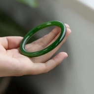 Nature Inspired Jade Bangle For Women Green Jewelry Fashion Bangles Gift For Daily Wear