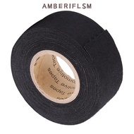 AMBER1FLSM Car Wiring Harness Tape, Black Adhesive Tape for Cars High Temp Polyester Wiring Tape Aut