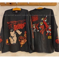 SONIC YOUTH Hysteric Comics bio Washed long sleeve vintage shirt Tour Rock Band heavy cotton t shirt