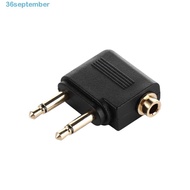 SEPTEMBER Gold Plated Air Plane, Gold Plated Headphone Mono 3.5mm Airplane, 3.5mm Male and Female Tr
