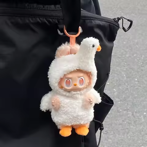 For 3.0 Labubu v1/v2/v3 cartoon jumpsuit Big White Goose Dinosaur Clothing Gift for Labubu Clothes O