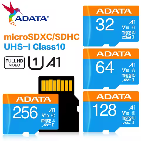Original ADATA MicroSD Card A1 10 Flash TF Card 32GB 64GB 128GB 256GB Storage Memory Card for Phone 