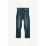Quần Jean Nam ROUTINE Ống Ôm Túi Đắp Trơn Form Slim màu Xanh đậm - 10S24DPA006 | LASTORE MENSWEAR