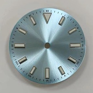 28.5MM Sunburst Strip Nail Watch Dial Green Luminous Watch Accessories for NH35/8215/2836 Movement