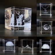 4cm*4cm Crystal Cube Desktop Creative Gift Ornament