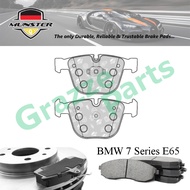 Münster Disc Brake Pad Rear for BMW 7 Series E65 E66 E67 740i Li 4.0 05'-08' N62B40A 745i Li 4.4 01'