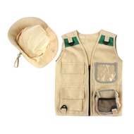 Kids Photography Vest Kids Explorer Costume Cargo vest kids Vest Hat for Toddlers Park Ranger Zoo Ke