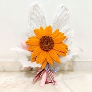 [Free Wish Card] Finished Product 40cm Giant Sunflower Chenille Flower Bouquet Graduation Farewell E