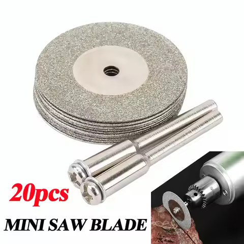 20pcs Diamond Blade Cut Off Disc Wheel Circular Saw Rotary Tool Disk Mini Drill Wood Stone Plastic G
