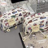 PEWANYMX Pen Storage Bag, Multifunctional Large-capacity Pencil Cases, Cosmetic Bag Dog Cute Canvas Pencil Bag Children