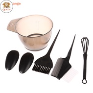 QC [Big orange] 5Pcs Hair Dye Brush Bowl Set With Ear Caps Mixing Rod Hair Tint Dying Coloring Appli