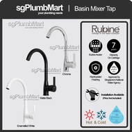Rubine  x sgPlumbMart Unico Sink Mixer Tap 5643/5643-BK/5643-WH Kitchen Table Top Hot/Cold Faucet