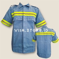 KEMEJA Safety Work Uniform Project Shirt/ Short Sleeve Top Short Work Top Wearpack