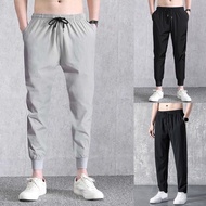 【VARTH】Mens Trendy Cropped Pants Thin Breathable Large Size Loose Cuffed Sweatpants