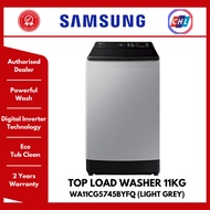 SAMSUNG TOP LOAD WASHING MACHINE [LIGHT GREY] 11KG WA11CG5745BYFQ (READY STOCK)-SAMSUNG WARRANTY MAL