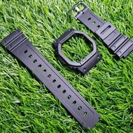 Original - Bnb Bezel & Strap G-Shock Dw-5600 Dw-5700 Gwx-5600 Full Black - Gshock Accessories Set