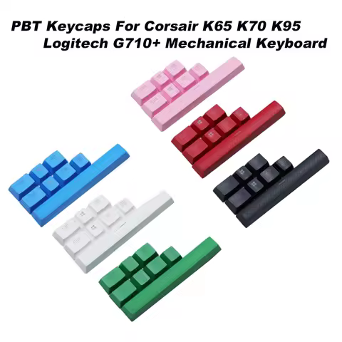 PBT Keycaps For Corsair STRAFE K65 K70 K95 Logitech G710+ QUICK FIRE TK Mechanical Gaming Keyboard B