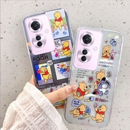 Ready Stock Casing for OPPO Reno11 F 5G OPPOReno11F Reno11F Reno 11 F 11F Softcase Lovely Cute Cartoon Phone Cell Case for Girls Winnie Bear Play Words Cover