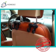 Pemegang Cangkuk Kepala Kerusi Kereta Double Hook – Car Seat Organizer Untuk Beg, Baju & Makanan Dal