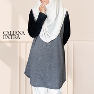 [XS - 7XL] TUDIAA CALIANA EXTRA Tshirt Muslimah Basic Long Sleeve Cotton, Muslimah Blouse, Plus Size Tshirt