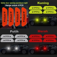 Sticker Reflektor Mata Kucing Pintu Mobil Motor Reflector Car Door Logo Stiker Open