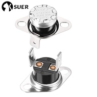 SUERHD 2pcs Temperature Switch, KSD301 145°C/293°F Thermostat, Durable Sliver Normally Closed N.C Adjust Temperature Controller