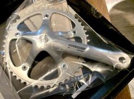 全新盒裝campy CAMPAGNOLO  RECORD PISTA 165 x 49T 大盤組,曲柄 場地車 鋼管