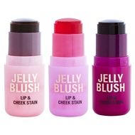 Revolution Jelly Blush Stick Lip and Cheek Stain 5.5g ( Cherry Red / Strawberry Pink / Peach Orange)