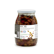 ริสโตริส มะกอกแทกเจียสกาไร้เมล็ดในน้ำมัน 900 ก. - Taggiasche Pitted Olives in oil 900g Ristoris bran