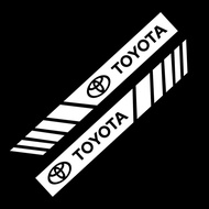 สติกเกอร์แต่งกระจกมองหลังสำหรับรถยนต์2ชิ้นรูปลอกภายนอกรถยนต์สำหรับ Toyota Corolla Yaris Rav4 Avensis Auris Camry Seเสนอ IA Chr Vios