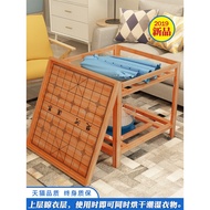 HY/🎁Foldable Fire Table Household Stainless Steel Winter Roasting Stove Household Square Table Square Solid Wood Baking