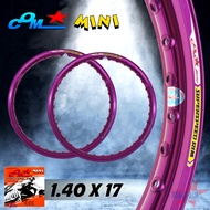 ล้อคอม ล้อลูมิเนียม COM MINI 1.40 X 17 ขอบยก ขอบจิก 2 วง ( 1 คู่) มีให้เลือกหลายสี วงล้อคอม ขนาด 1.4