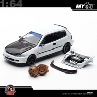 [BMC] 64B0484 : Honda EG6, White Carbon Bonnet (RHD) Philippine Diecast Expo 2025 with Accessories