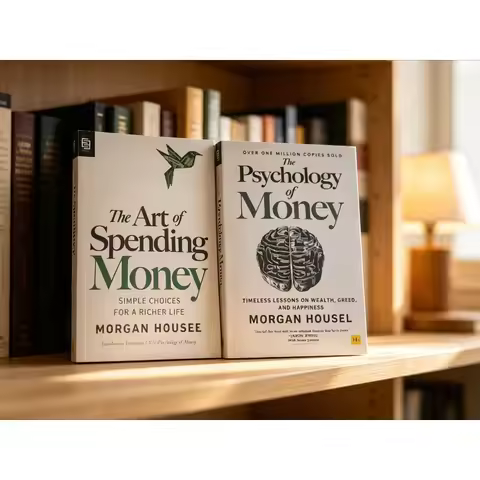 2 Books Set The Psychology of Money & The Art of Spending Money By Morgan Housel Personal Finance In