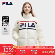 FILA斐乐官方情侣款羽绒服鸭绒2023冬复古立领加厚上衣男女