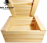 [Hot] Pine Wood Decoration Wood Box Storage Crate / Wooden Decoration Box1020