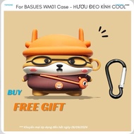 Baseus MW01 Silicone Headphone Case Protects Cute Deer Wearing Glasses Headphone Charging Box with K