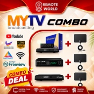 MyTV Decoder MBox DVBT2 Antenna Combo Dekoder Box DVBT2 HD DTTV Set Top Box Full Set Myfreeview Indo