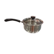 ZIRAFAH 18cm Stainless Steel Sauce Pan Long Handle Pot /Periuk MasakPeriuk SupPAN WITH LONG HANDLE /