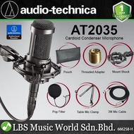 Audio Technica AT2035 Cardioid Condenser Microphone with Mic Clamp , Pop Filter & Cable (AT 2035)