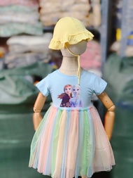kids girl princess elsa dress (1y-7y)