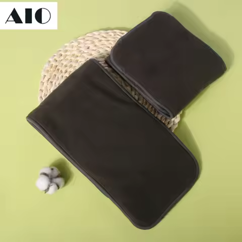 AIO 1PCS Reusable Adult Diaper Inserts Pads -Soft Breathable Bamboo Charcoal Liner for Day and Night