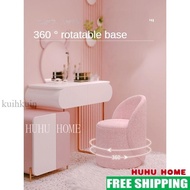Muyou French Light Luxury Backrest Makeup Stool Household Bedroom Chair Influencer ins Simple Manicu