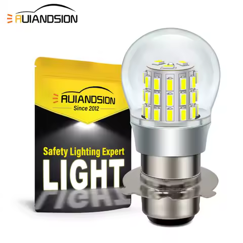1pc Motorcycle Headlight Bulb H6M H6 P15D P15D-25-3 BA20D LED Signal Light 12V 24V White 6000K 4300K