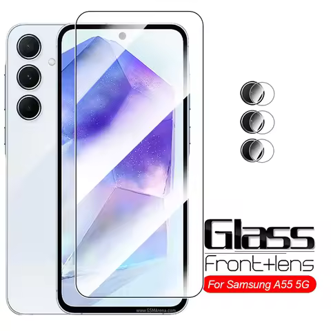 2IN1 Camera Lens Screen Protector For Samsung Galaxy A55 5G Protective Glass For Samsung A35 A25 A15